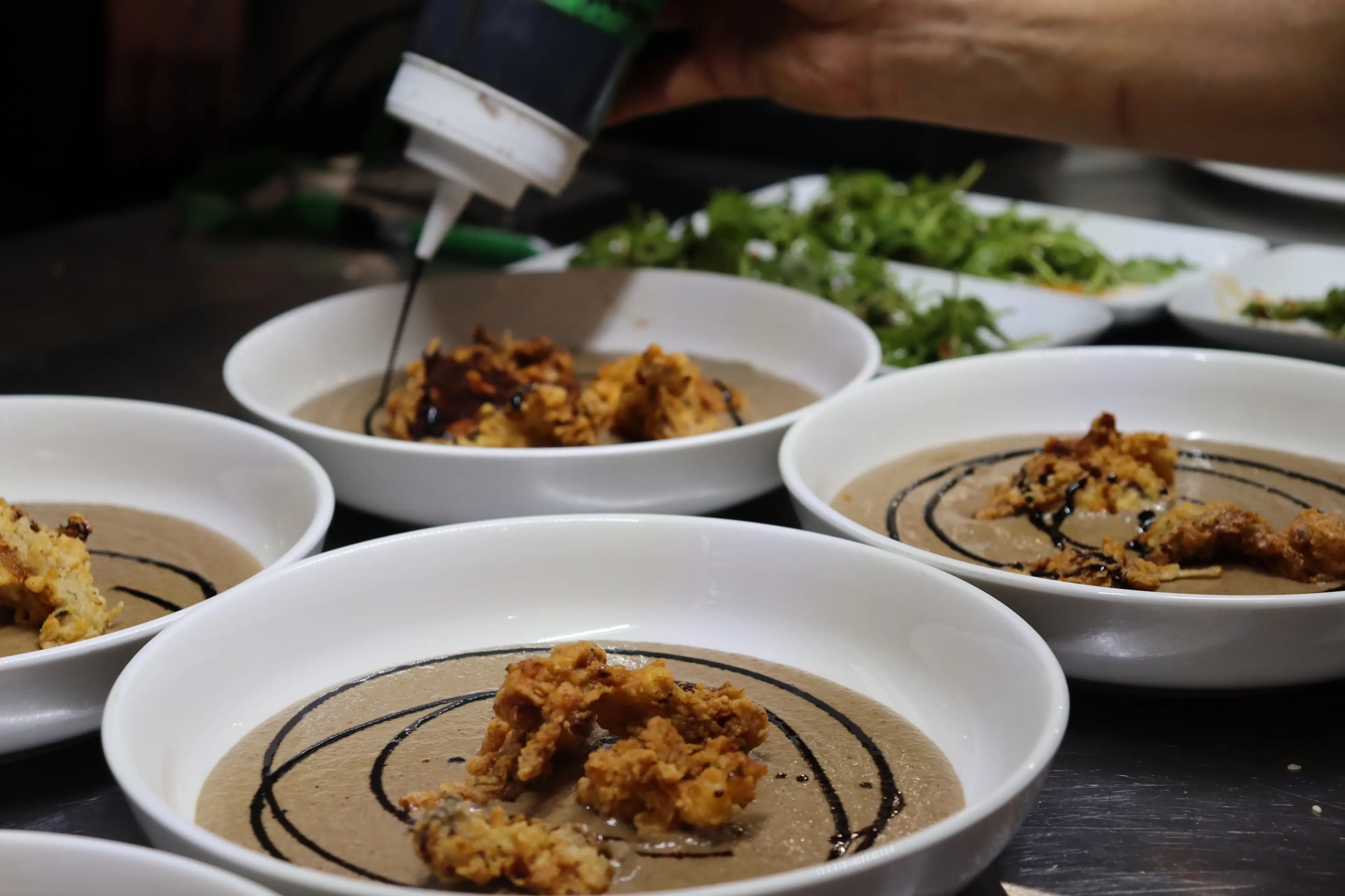 Mushroom Fritter Soup